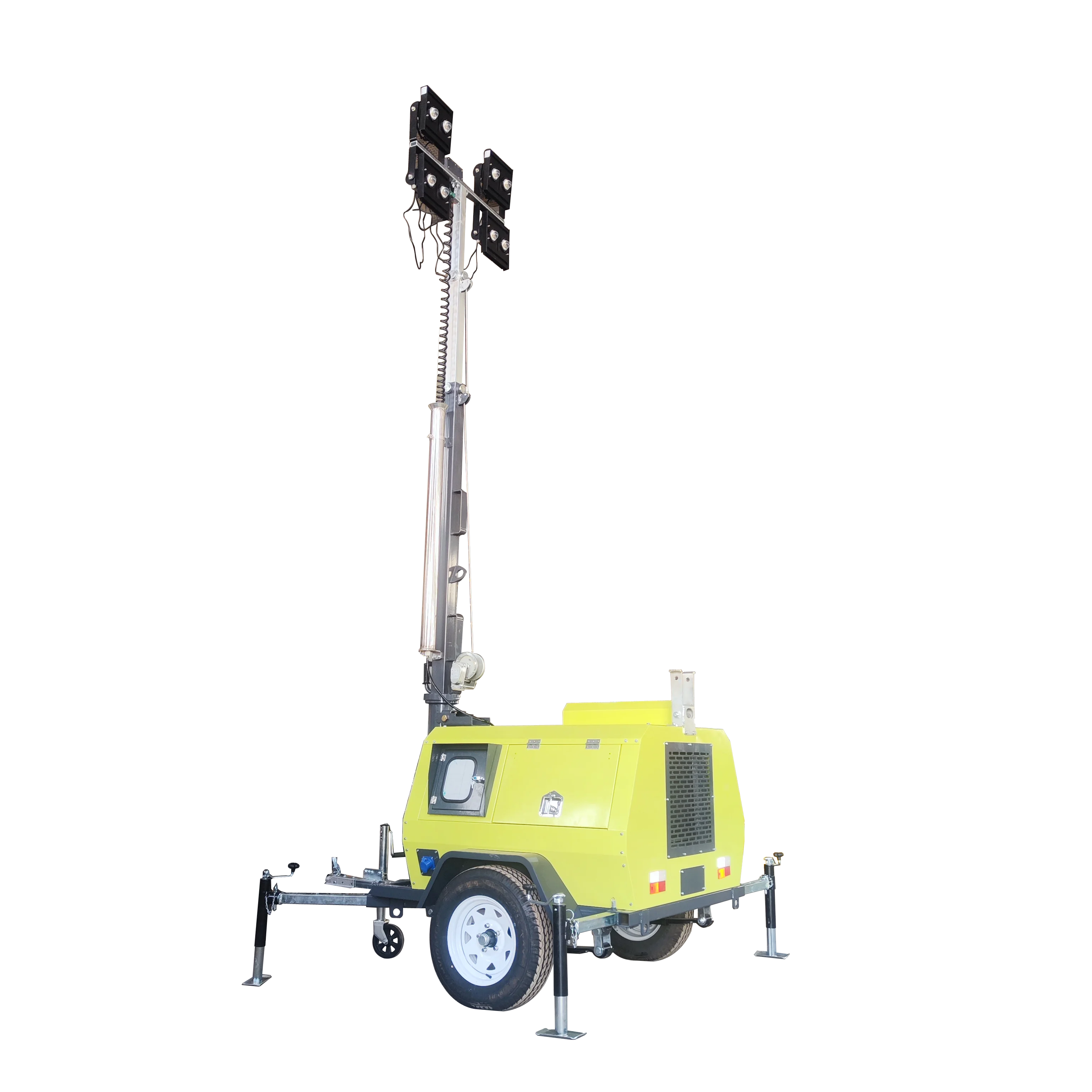 Высокая мачта 9 м легкий дизельный генератор Мобильная световая башня для строительной площадки и горнодобывающей промышленности