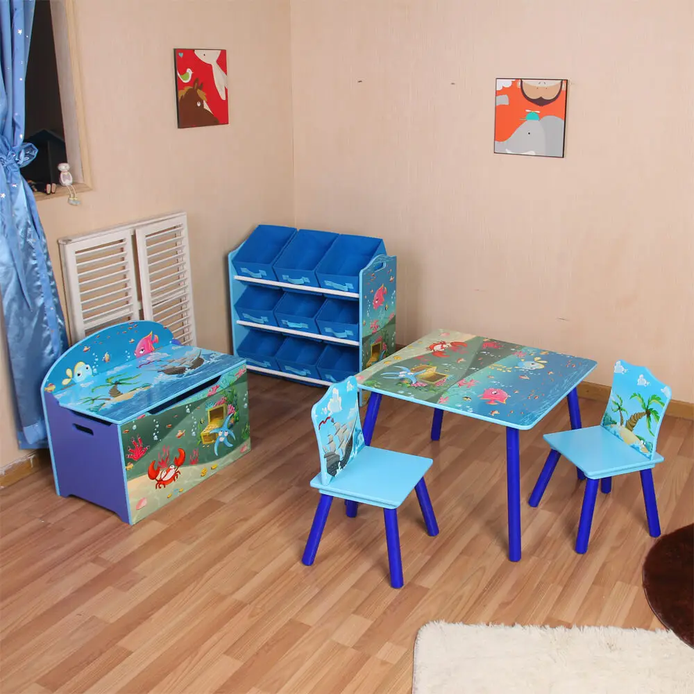 Kinder garden wooden children indoor furniture kids bedroom set plane design wooden children room furniture for boys