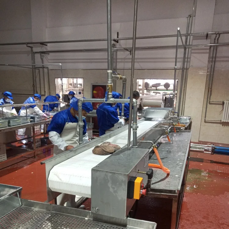 Complete Goat Slaughter Machine sheep pre-peeling conveyor track for sheep slaughtering line