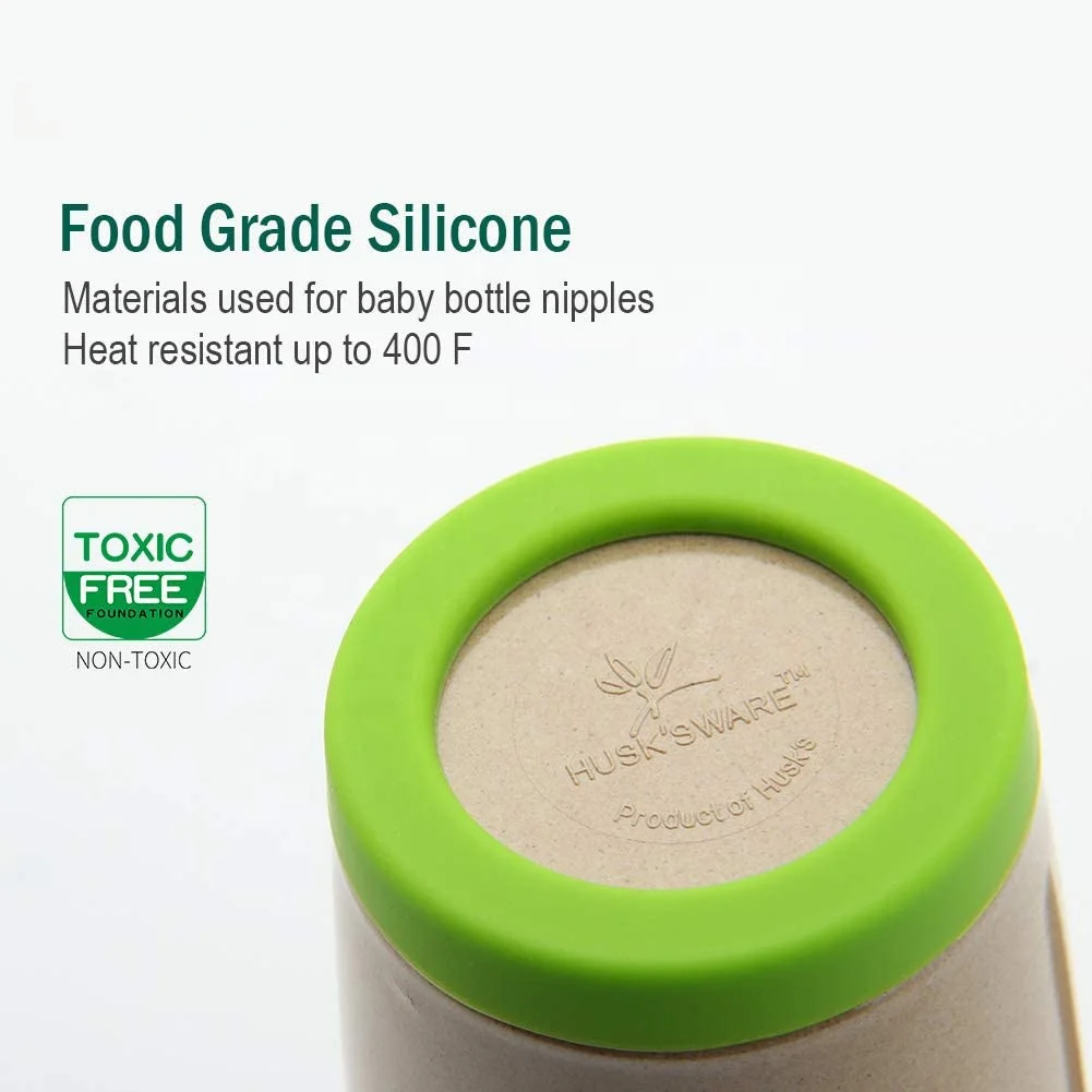 
Yihong Manufacturer Eco Friendly Custom Logo RICE HUSK Material 520ml Office Coffee Milk Tea Mug Mugs Cups with Silicon Lid Logo 