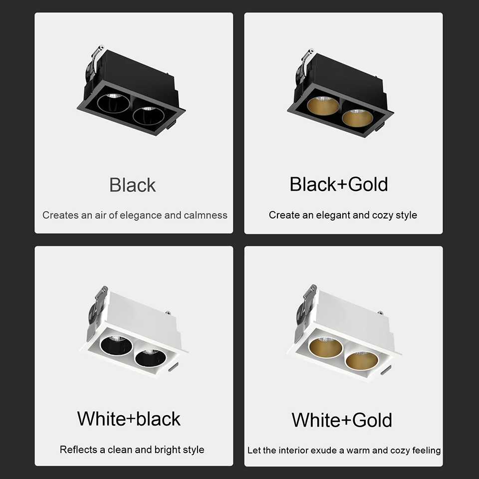 PNY Recessed Anti Glare Strobe Office/Hall Indoor Led Linear Light Grille Lights Fixture Grille Lamp