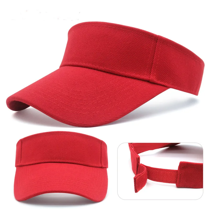 Hot Factory Visor Sun yellow Hat Golf Tennis Beach Men Women Cap Adjustable Sports Plain Colors