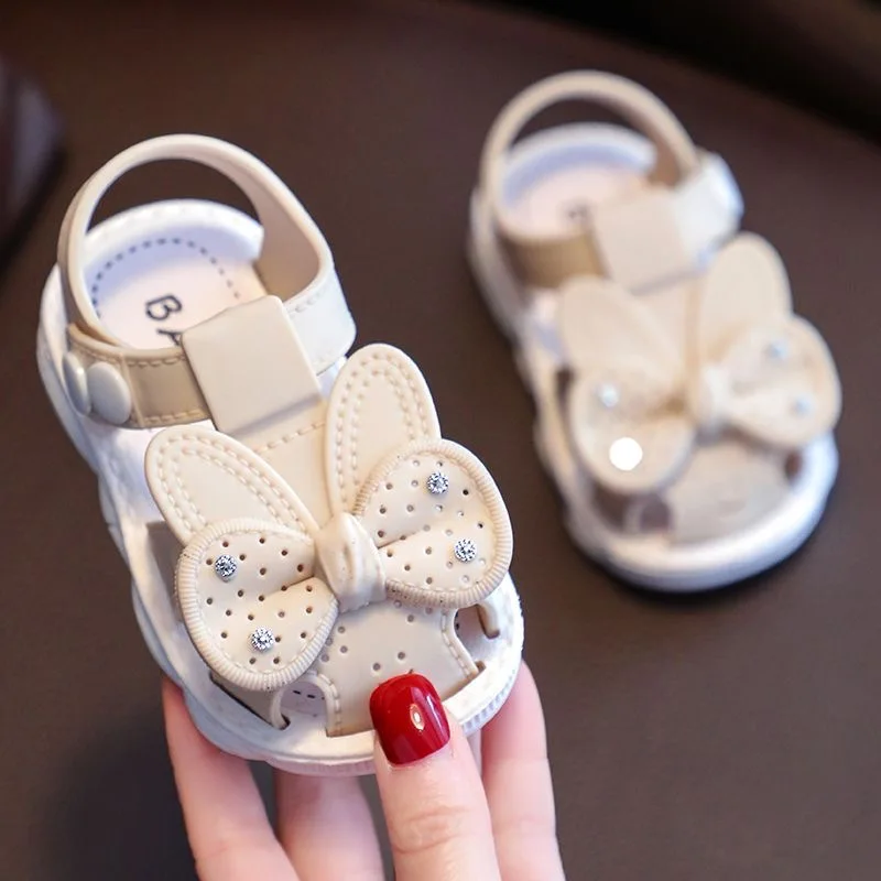 Baby girl toddler shoes vintage kids outdoor sandals soft soles little girls princess shoes special slide baby walking sandals