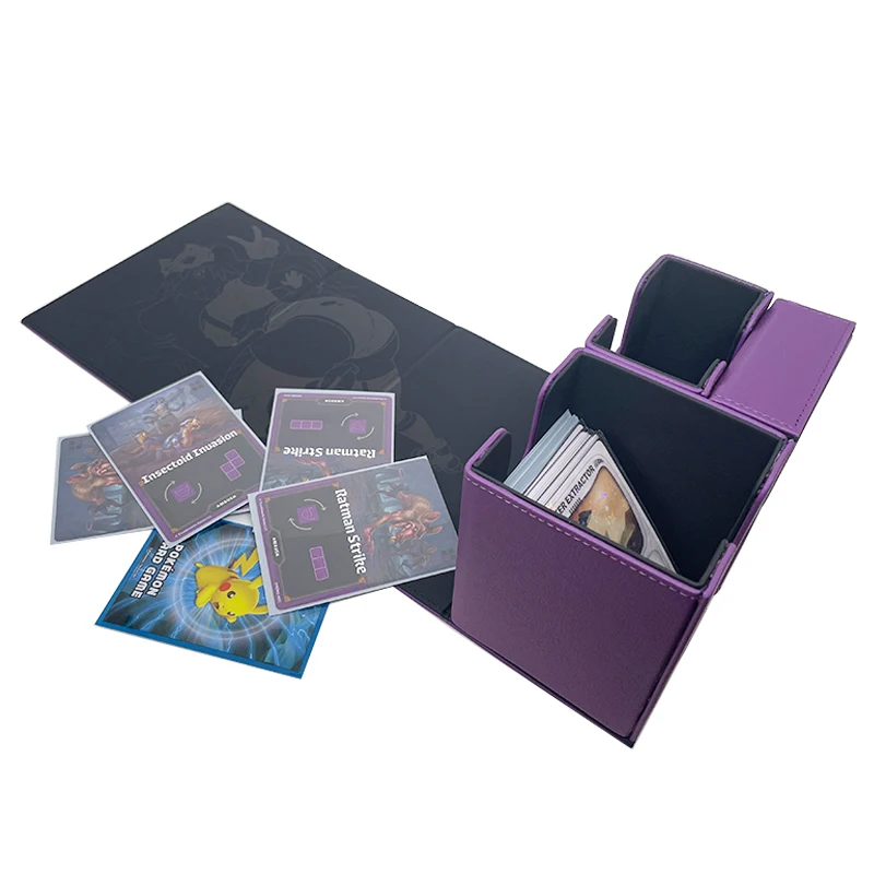 Premium Quality Deck Box Leather Trading Yugioh Collecting Board Game Accessories Card Deck Box