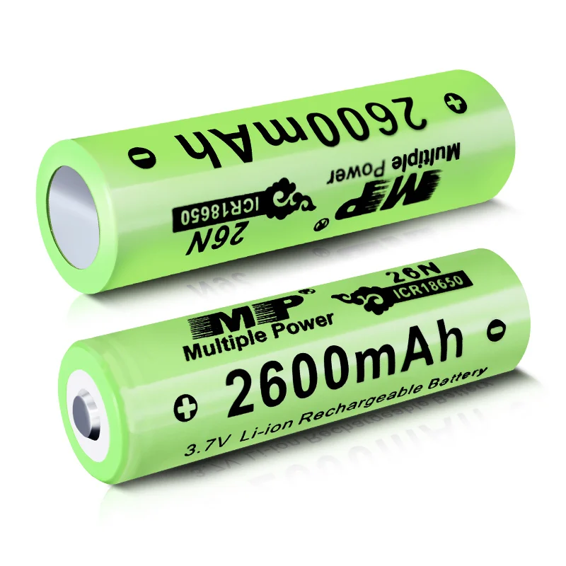 Grade A Flat Top Cell Original Full Capacity 18650 2600mAh 3.7V Li-ion Battery