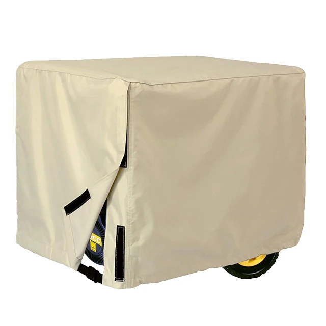 Waterproof Universal Generator Cover for Most Generators Light Tan Heavy Duty Thicken 600 D Polyester   Outdoor Generator Covers