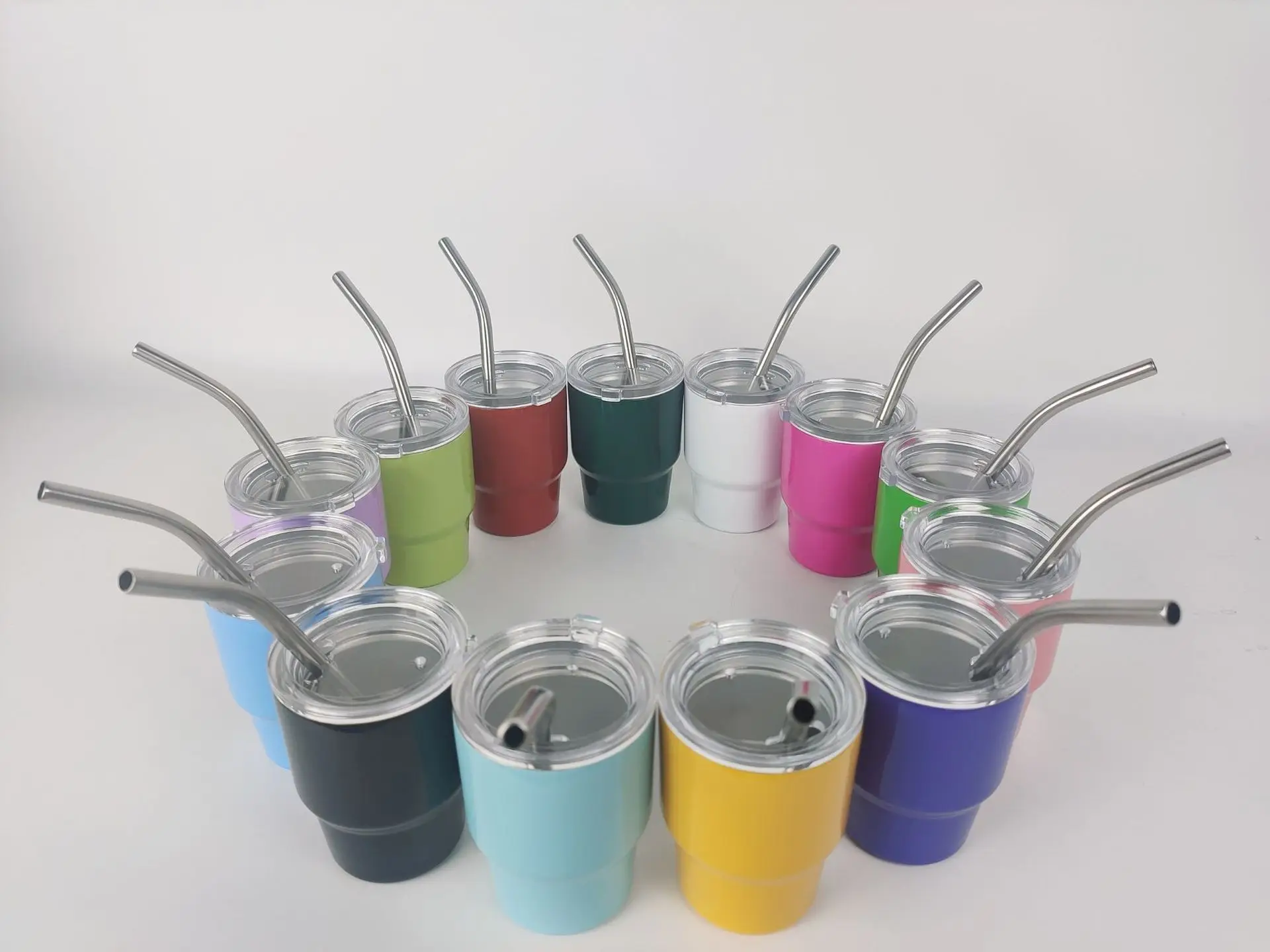 Mini Double-Wall Insulated Demitasse Cup Heavy Base Shot Glass Small Stainless Steel Espresso 2oz Tumbler