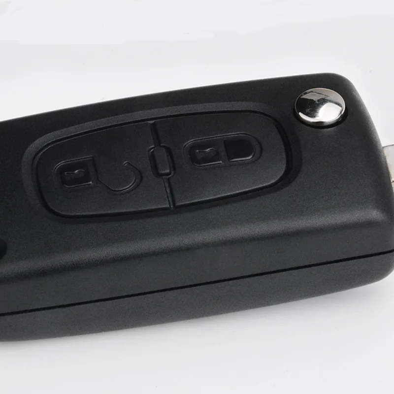 Auto Car Key Care Equipments Key Cover Replacement Folding flip Key Shell Case For Peugeot 106 107 206 207 307 406