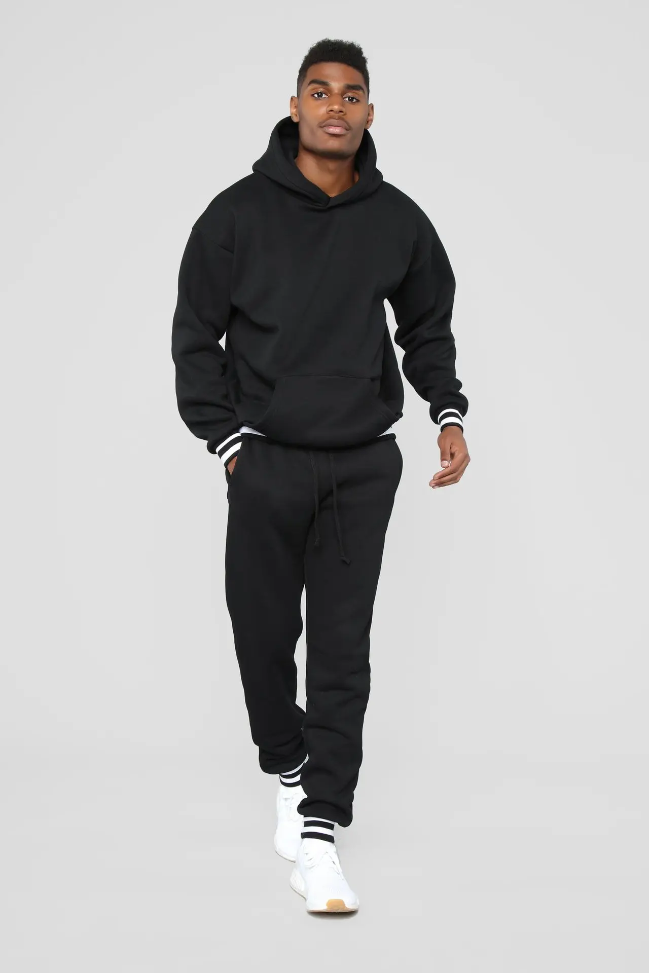 New Custom Wholesale Men Hoodie Sweat Suit Jogging Tracksuit Set