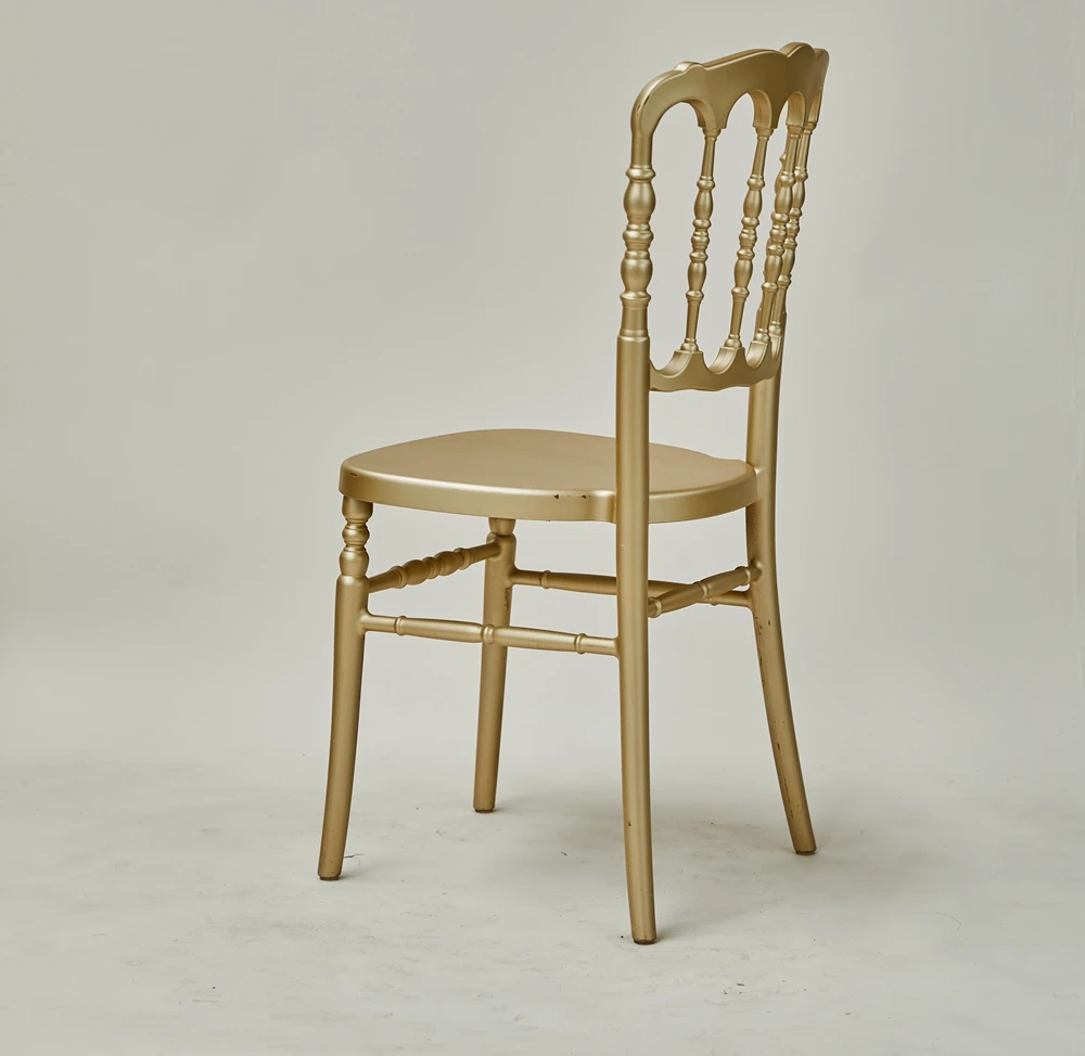 Wedding Banquet Event Rental Dining Gold Color Napoleon Chair