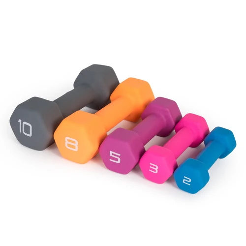 Hot Sales Fitness Equipment Home Hex Neoprene Dumbbell Set for Women and