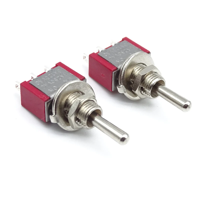 Toggle Switch MTS-123 3 Pin SPDT ON/OFF/ON 3 Position Momentary 6mm Toggle Switch Switch On-off