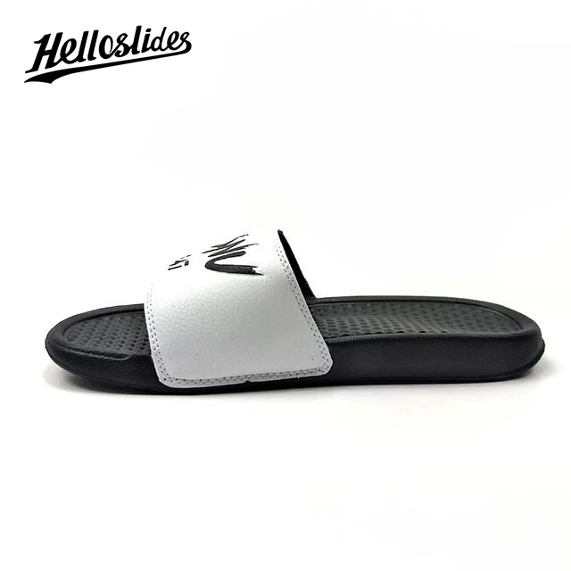 Happyslides wholesale slide sandal EVA  beach walk slipper printer custom rubber slide sandal designer fashion beach slippers