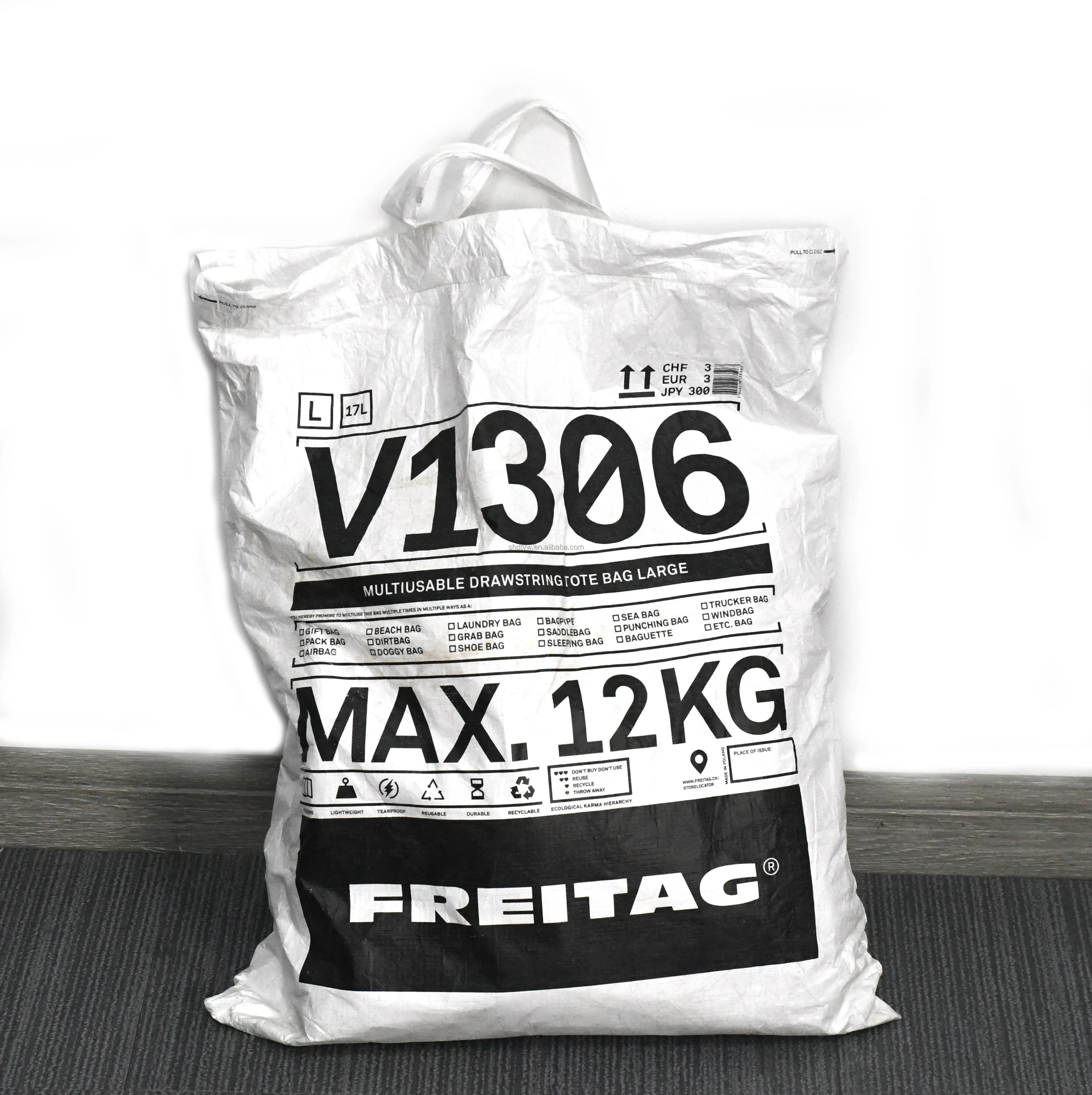 Dupont Paper Tyvek bag Custom Logo Printed Tyvek Large Tote bag for shopping