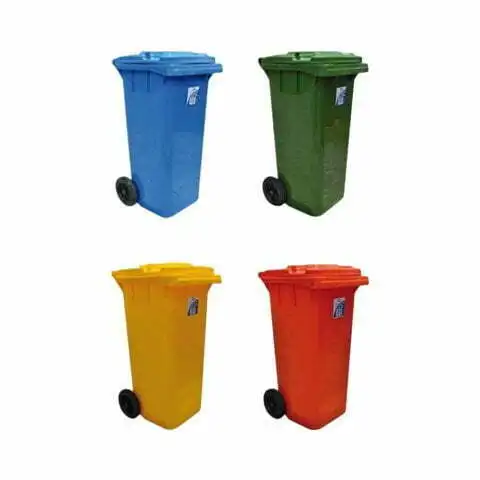 96 gallon outdoor large plastic bids plastic standing garbage bin with wheels