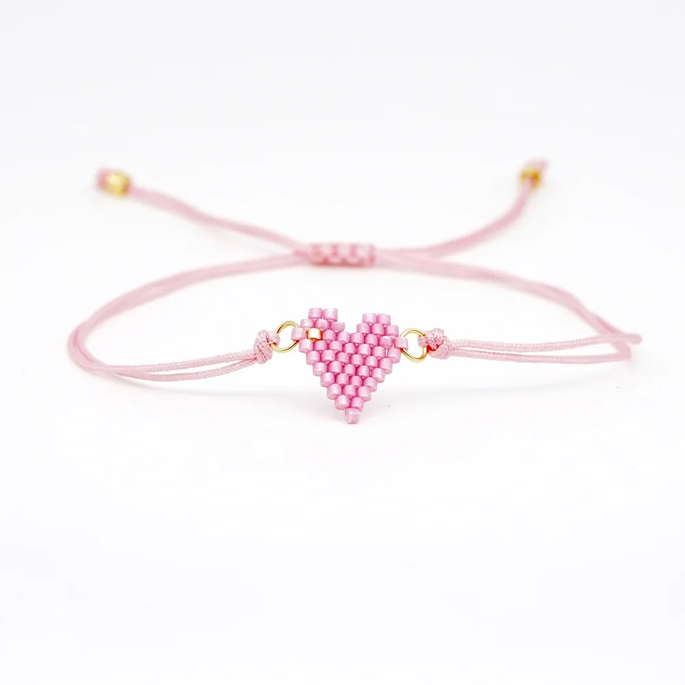 Wholesale Classic Love Jewelry Rice Beads Boho String Bracelet Red Rope Jewelry