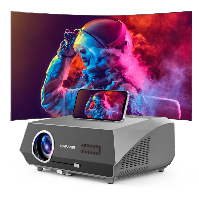 Auto Focus Android TV Smart 4K Projectors 5G WiFi BT5.1 2+16G 14300 Lumens Full HD LCD LED Dust-free 1080P Portable Projector