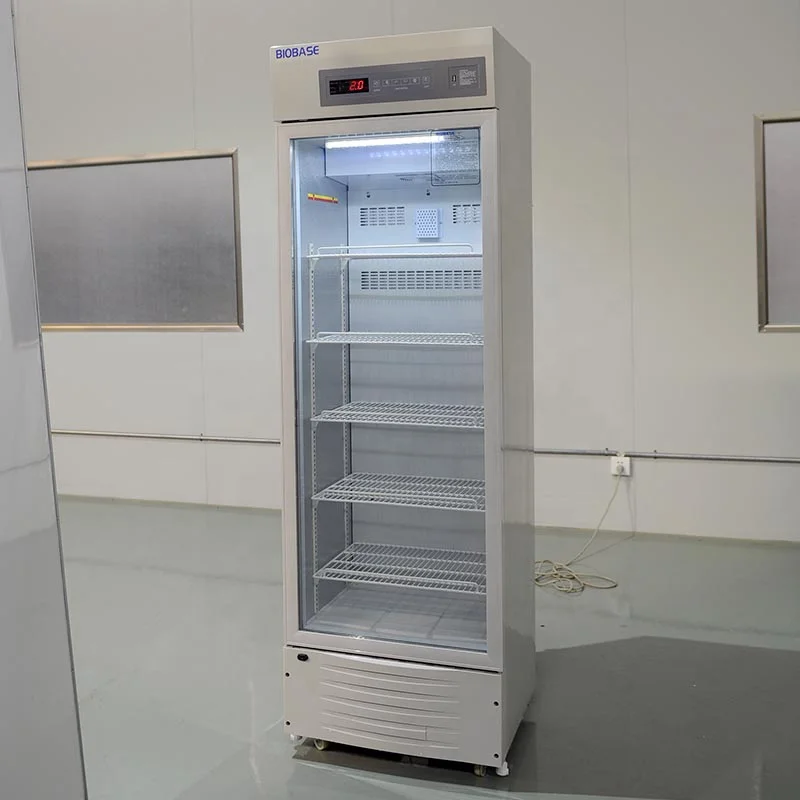 BIOBASE CHINA (2-8C) 298L Refrigerator Glass Door Laboratory Refrigerator Medical Refrigerator for Lab Hospital