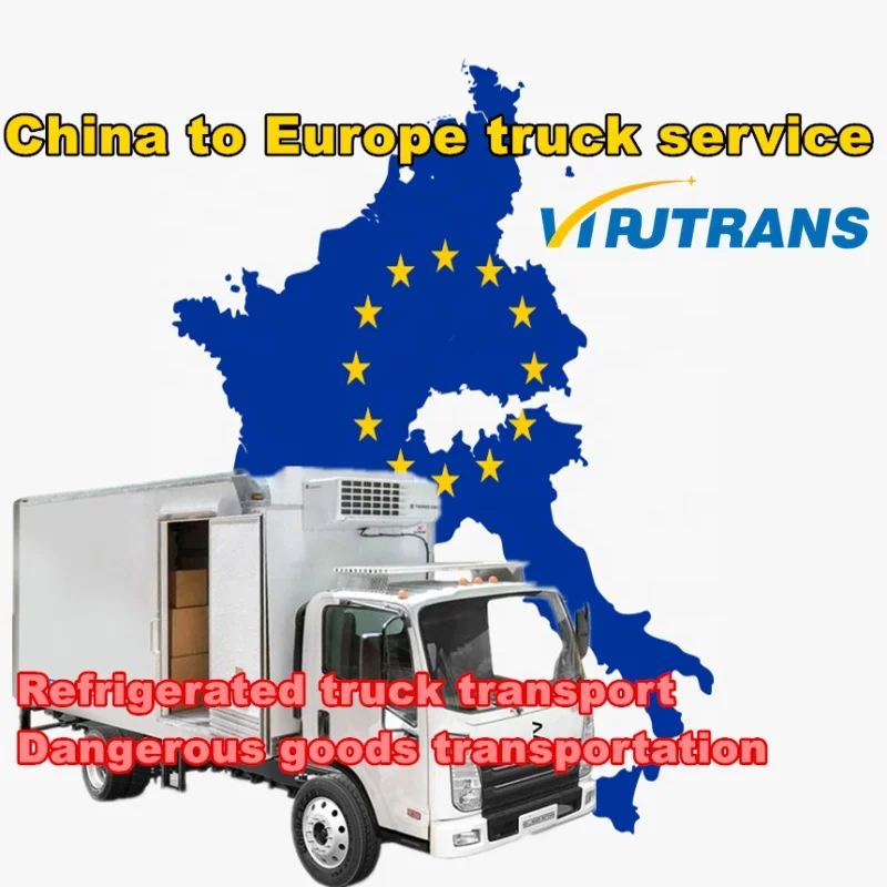 international refrigerated goods truck shipping service dangerous road cargo transport freight cost from china to uk europe