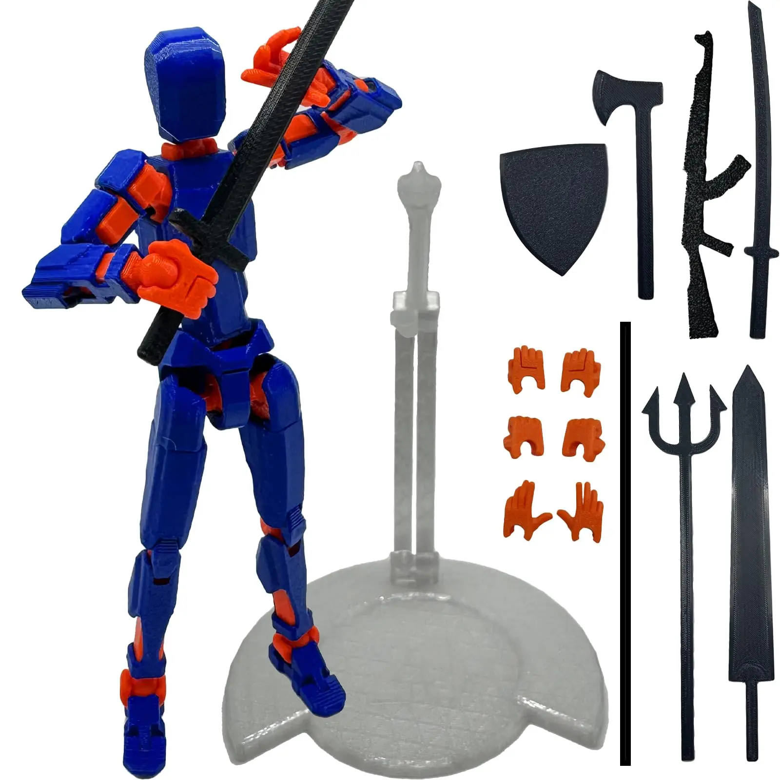 Custom Size Color 3D Printed Creative Action Figure Lucky Doll 13 movable joint Robot Action Figure DIY Figure Toy