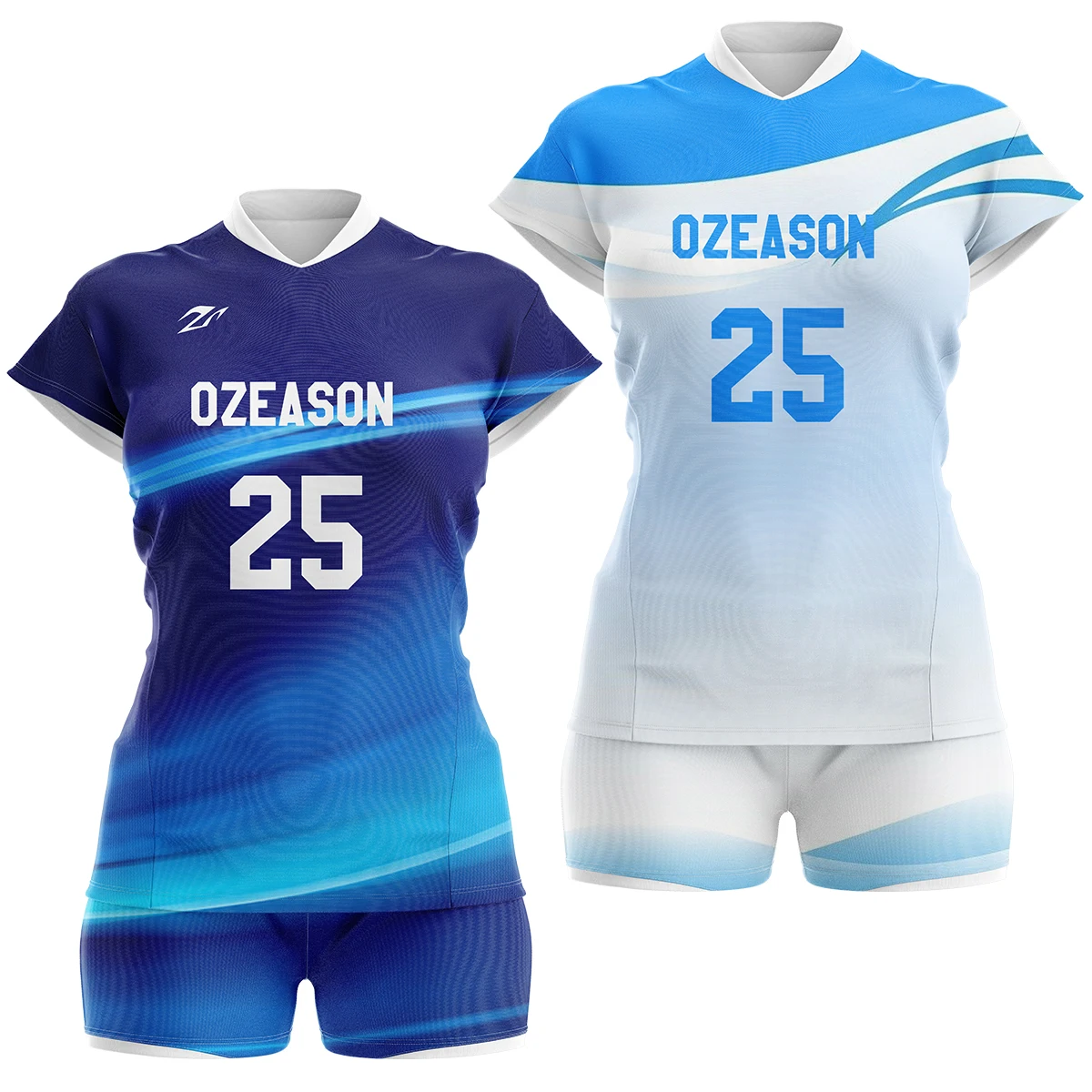 New design print volleyball jersey set custom quick dry breathable beach volleyball uniforms