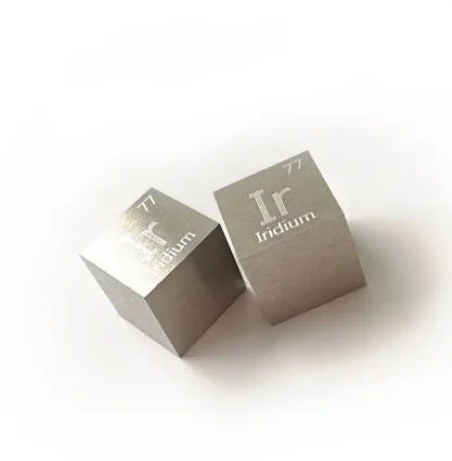 High Quality Good Price Iridium Ingot Ir 99.95% 10Mm/25.4Mm Metal Cube Iridium Cube For Element Collect