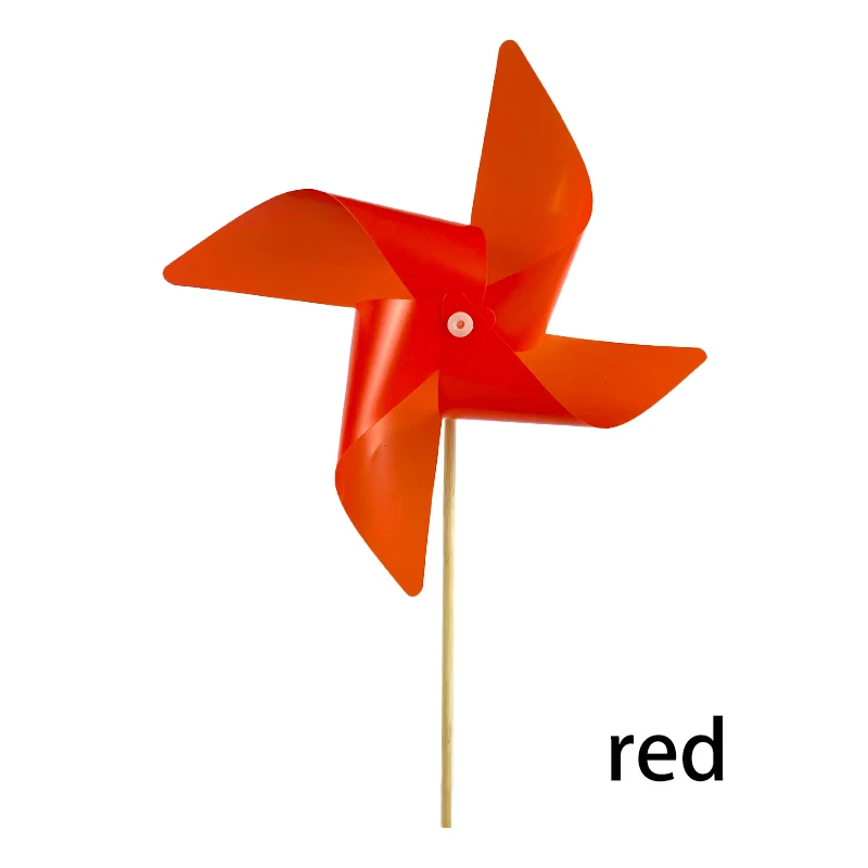 High Quality  Solid Color Toy Windmill Plastic Garden Pinwheel