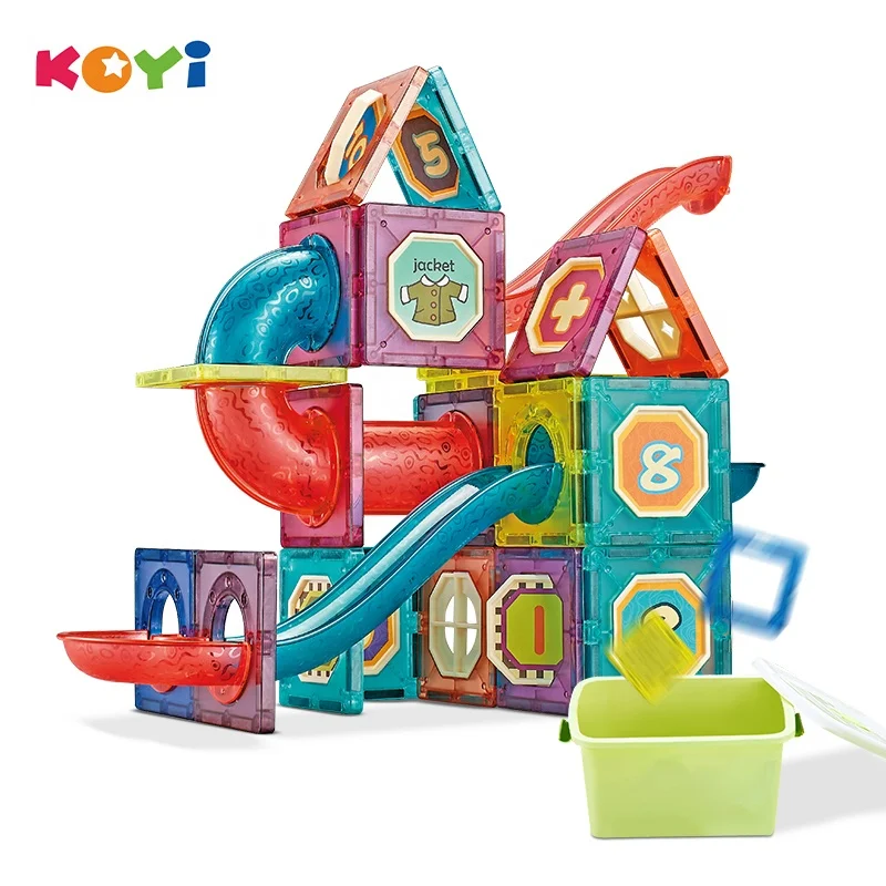 2023 Hot selling Creative 3D Magnetic Building Block Toy 72 pieces Orbital Ball Magnetic Building Blocks Set with Strong Magnet