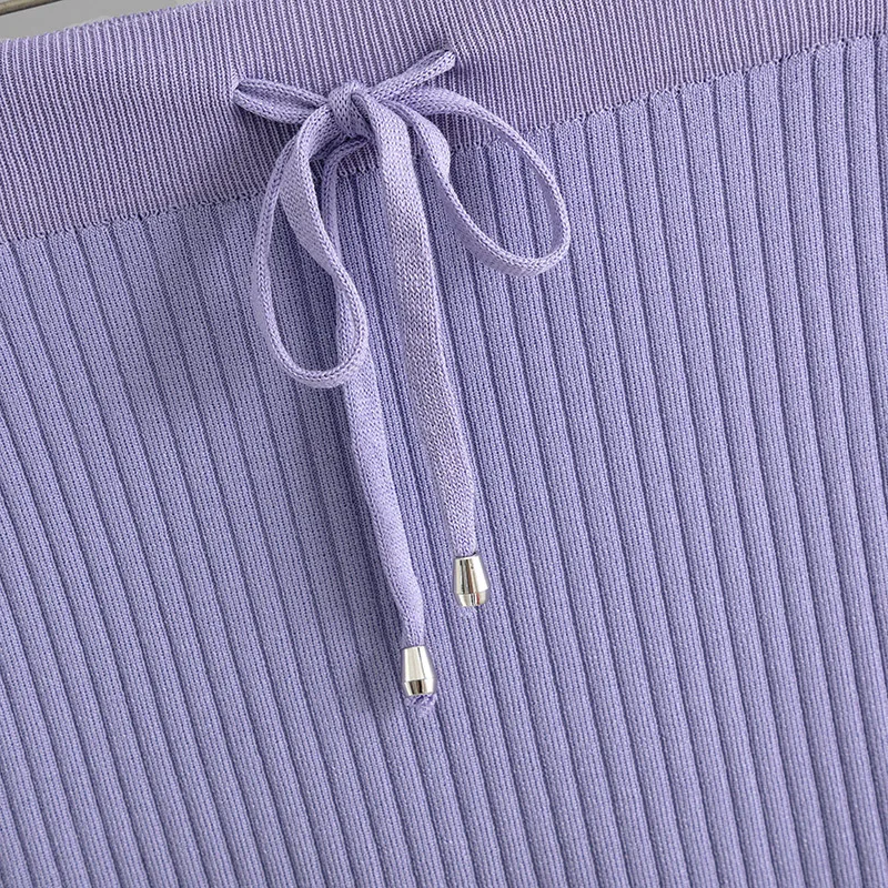 Women 2024 knitted skirt new style package hip skirt solid color medium long woolen skirt