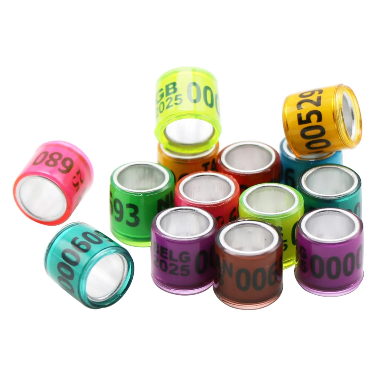 Mixed Color Bands Bird Foot Ring Species Identify Training Rings 8mm Digital Pigeon Foot Ring
