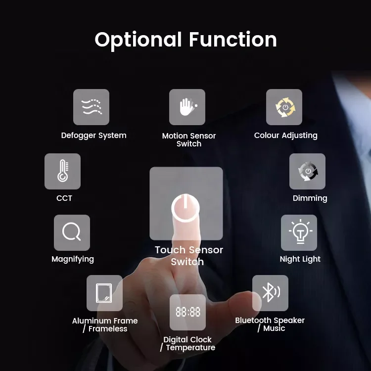 High Quality Full Length Mirror with LED light Backlit Bathroom Mirrors Dressing Room Mirror