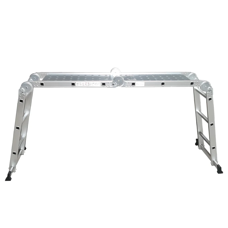 WEIKEN EN131 Escalera Foldable Multipurpose Ladder with Work Platform 4*3 Step Multiposition Ladders Scaffolding Ladders