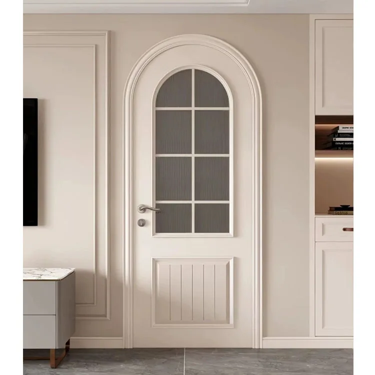 JBDhome Home Decor Custom High Grade Exterior Door Sidelights Beautiful Windows Hardwood Modern Villa Exterior Wooden Doors