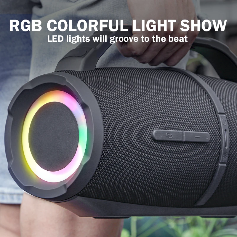 Мощный динамик 60 Вт супер бас вечеринка RGB Освещение наружный IP67