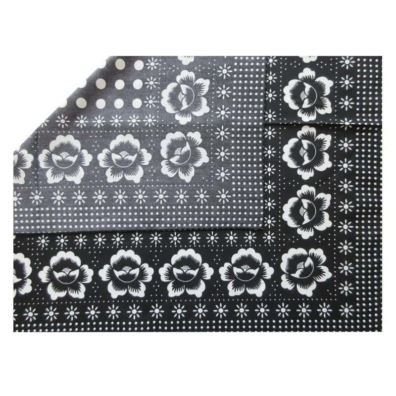 Hip Hop 100% Cotton Black Bandanas for Men