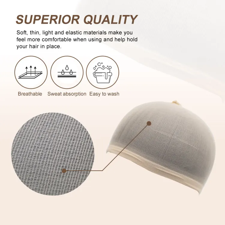 Gloway Hair Styling Tools Wig Cap Women Wig Ventilated Black Nylon Material For Making Wigs