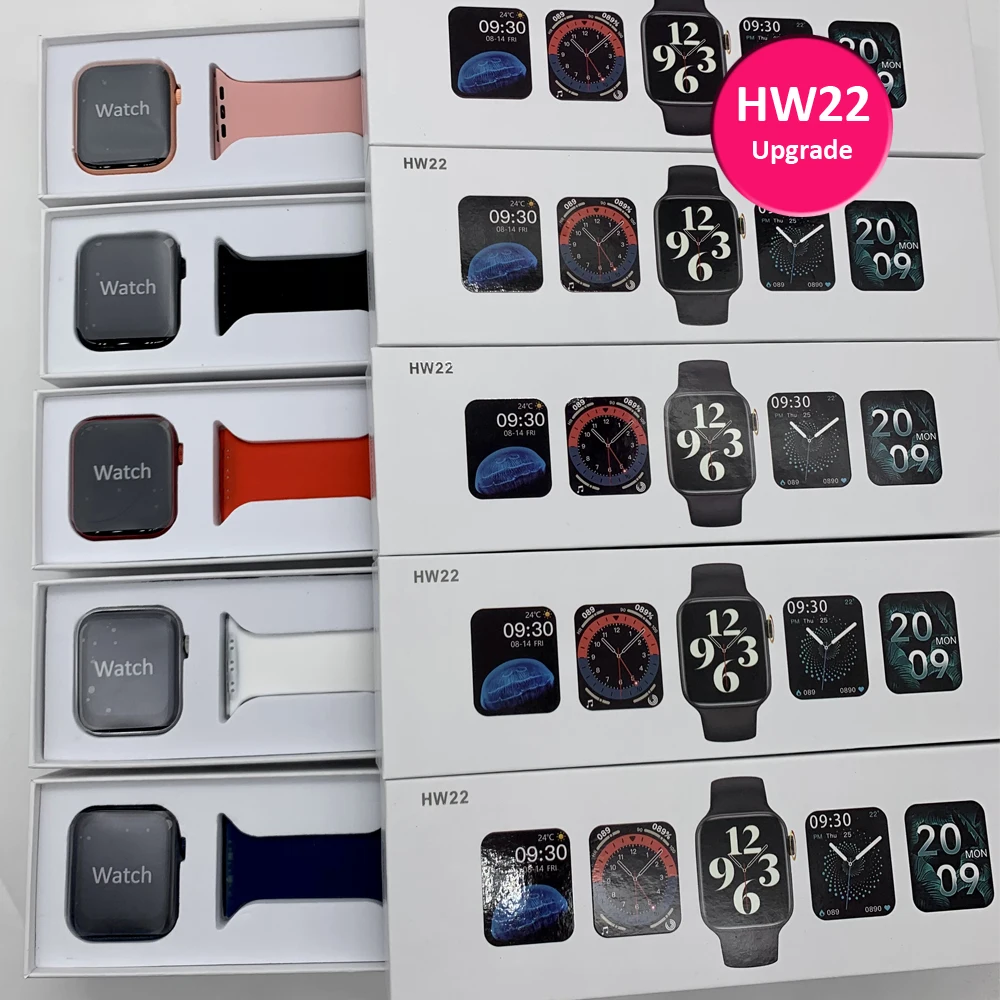  Умные часы Reloj HW22 1 75 дюйма полноразмерная сенсорная кнопка маршрутизации долгий срок службы батареи BT вызов пользовательский циферблат серия IWO 6 умные