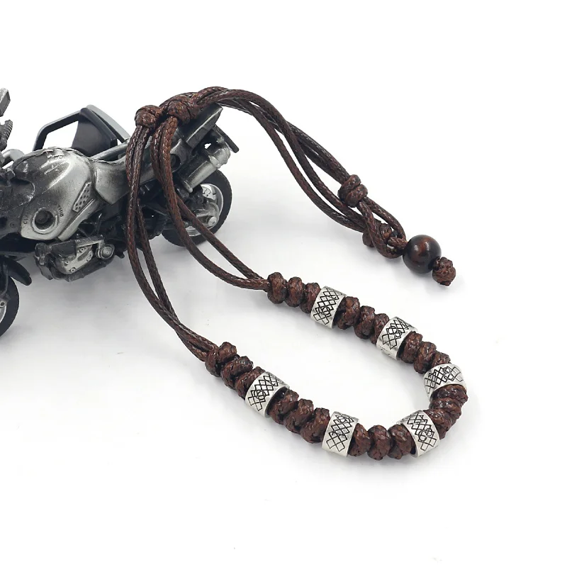 European and American Fashion Diamond Grid Alloy Circular Ring Knot Hand Woven Necklace for Wen