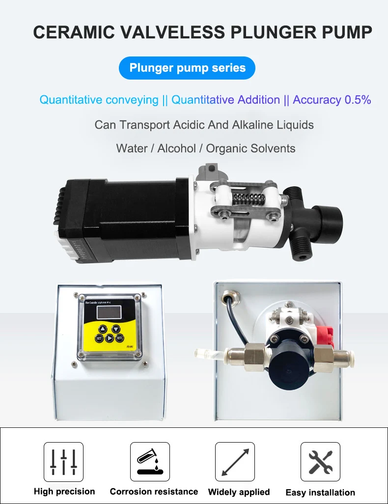 High Pressure Valveless Ceramic Metering Plunger Pump for Filling Machine