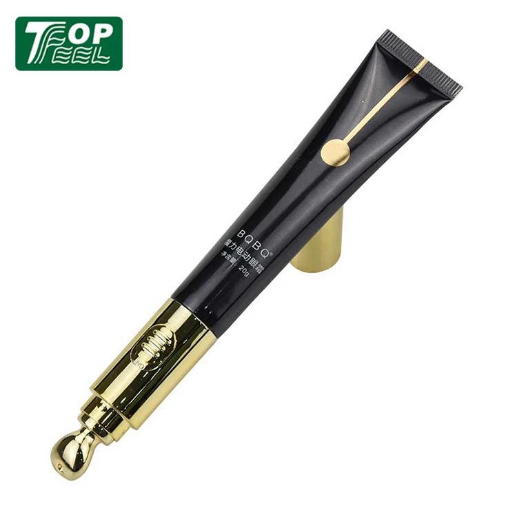 Luxury Vibration Zinc Alloy Soft Massage Eye Cream Cosmetic Tube Packaging Eye Cream Container