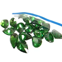 Loose hot sale water droplets 5x7mm 6x9mm gemstone synthetic (lab Created) green pear cubic zirconia