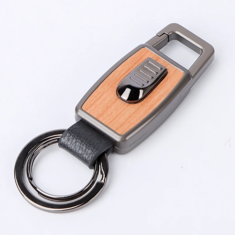 Custom blank metal wood keyring metal keychain,manufacture key metal ring