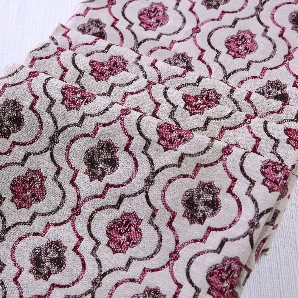 Cotton Polyester Jacquard Plaid Tapestry Woven Fabric For Hotel Curtain Textile Fabric