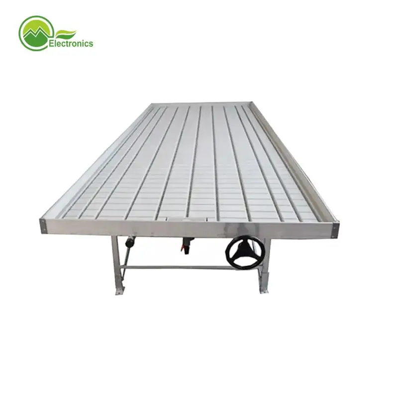 Indoor Farming Ebb and Flow Plastic Grow Trays 4x8ft  4x4ft 3x6ft 5x10ft Rolling Bench Hydroponic Tray for Plants Growing
