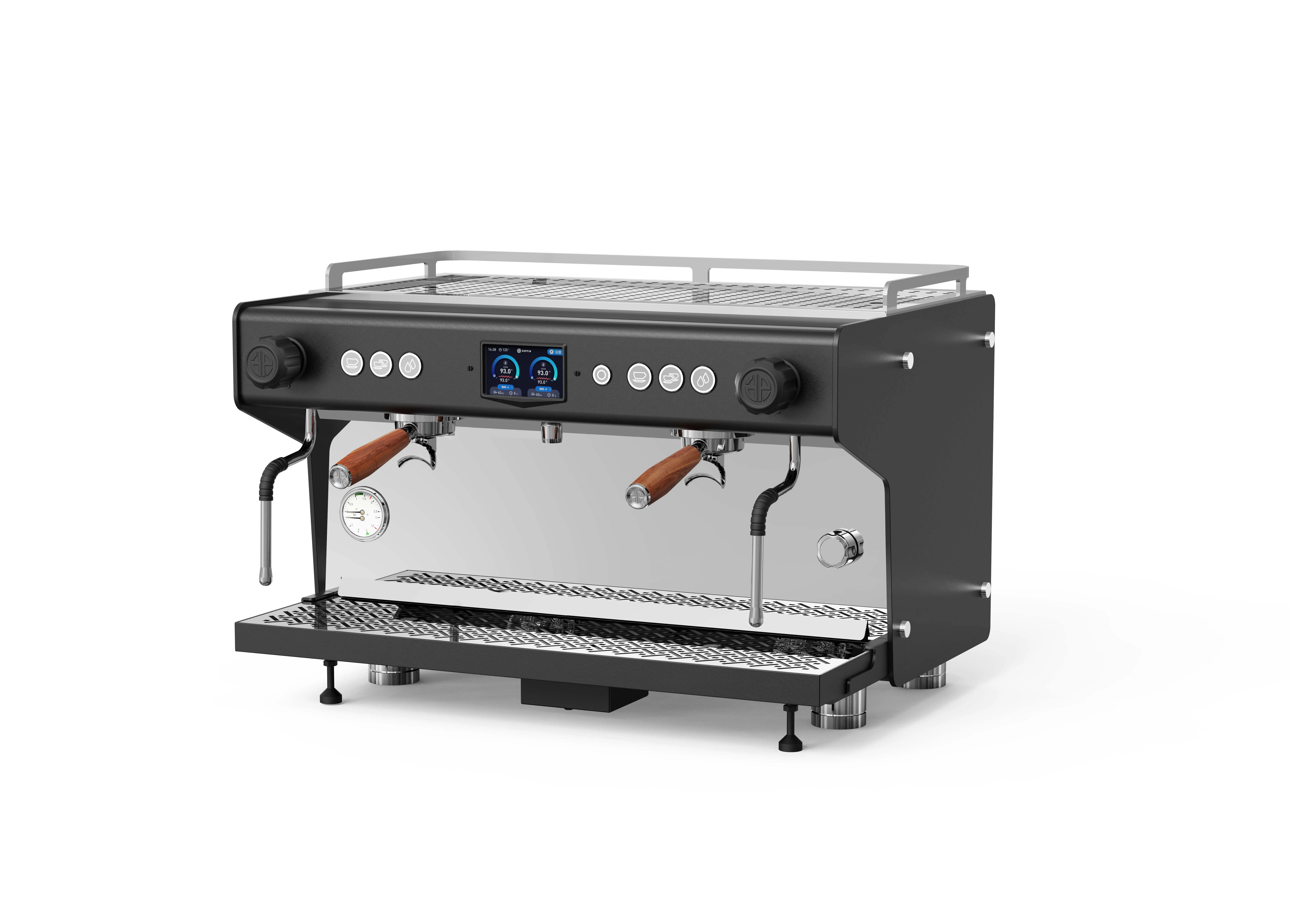 One Group Semi-automatic Commercial 9 bar Stainless Steel Espresso Coffee Machine with Flow Control