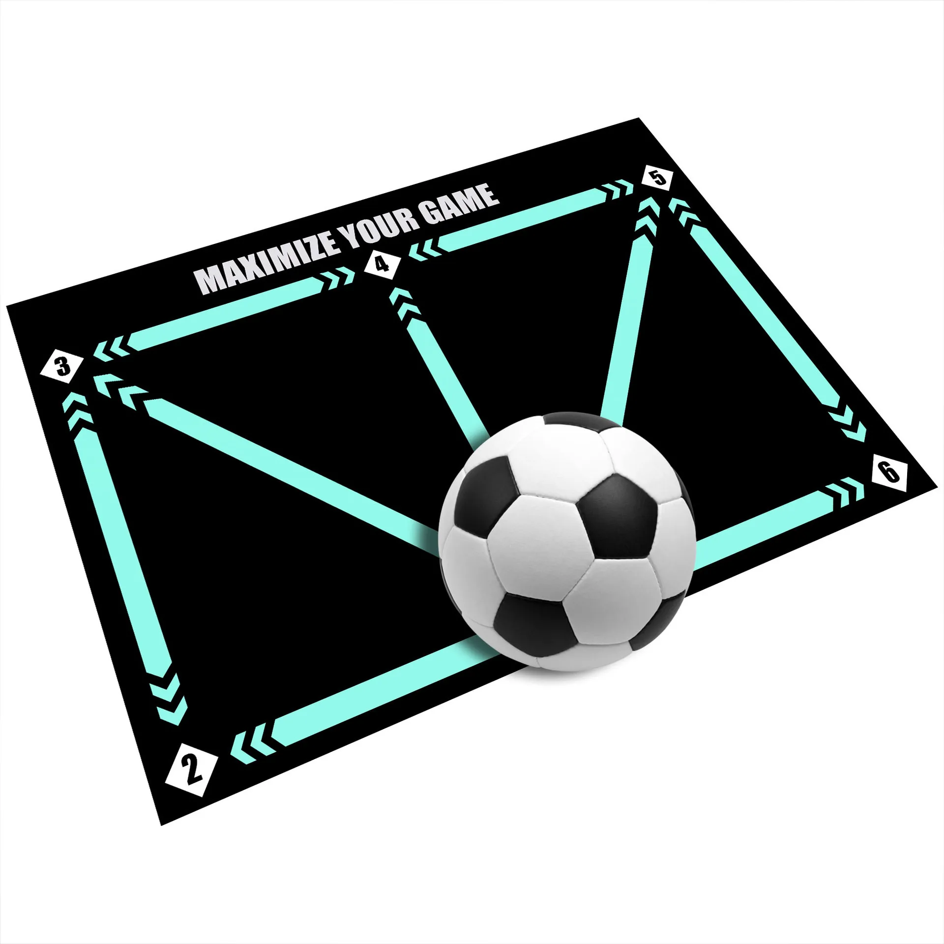 FDFIT Durable Non-slip Training Mat - Foldable Football/Soccer Training Mat for Kids and Teens - Customizable