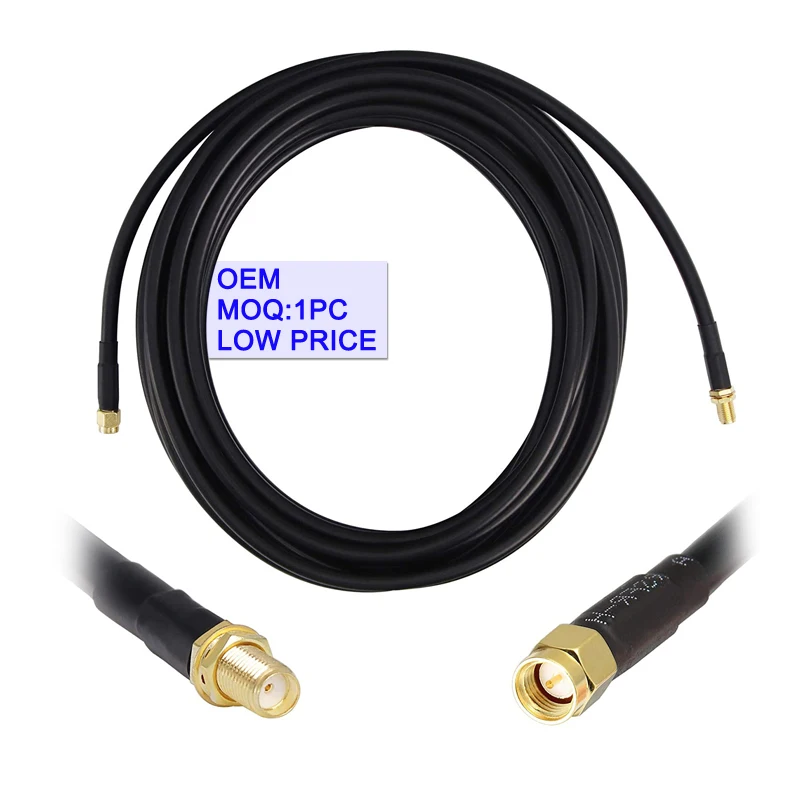 SMA Male To SMA Female Connector LMR240 Cable,Low Loss 25 Ft 20M RF Coaxial LMR240 Cable SMA