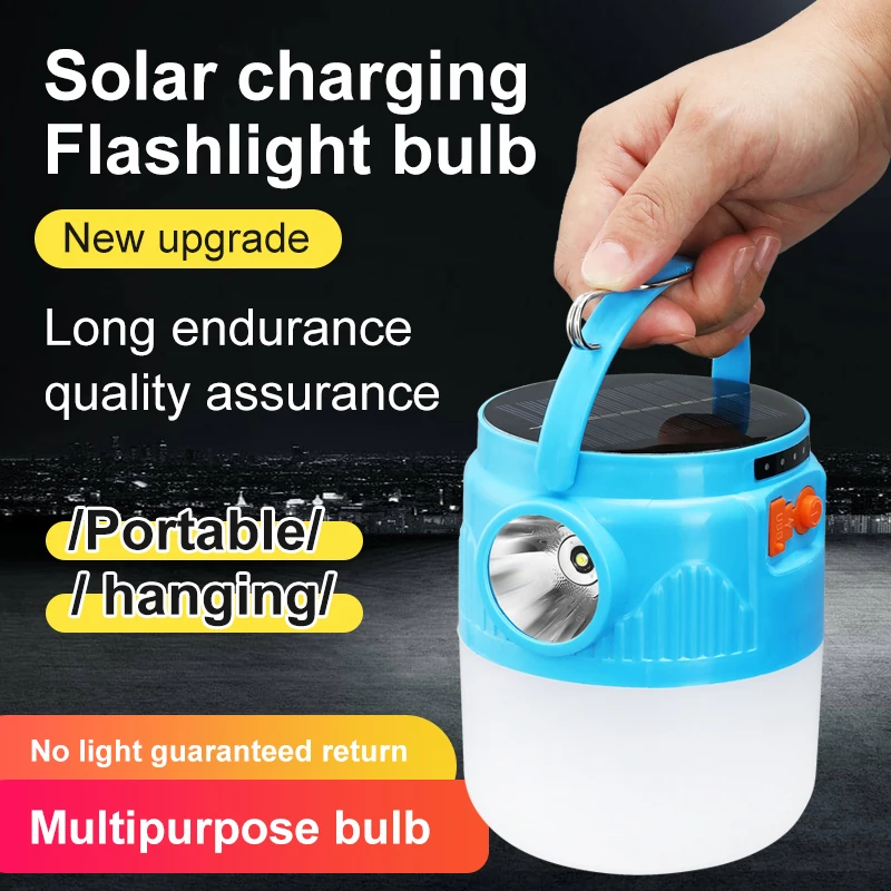42LED lamp beads 6000mah capacity outdoor lighting solar rechargeable emergency bulb