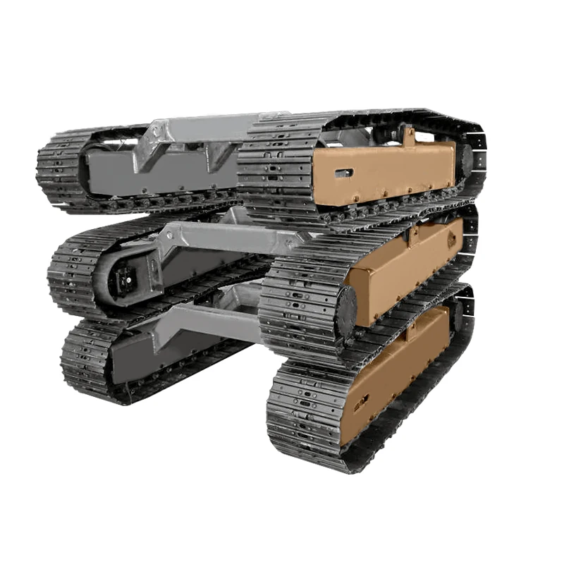 Factory wholesale 10ton 12ton 15ton lawn mower tracked chassis platform rc robot steel track chassis