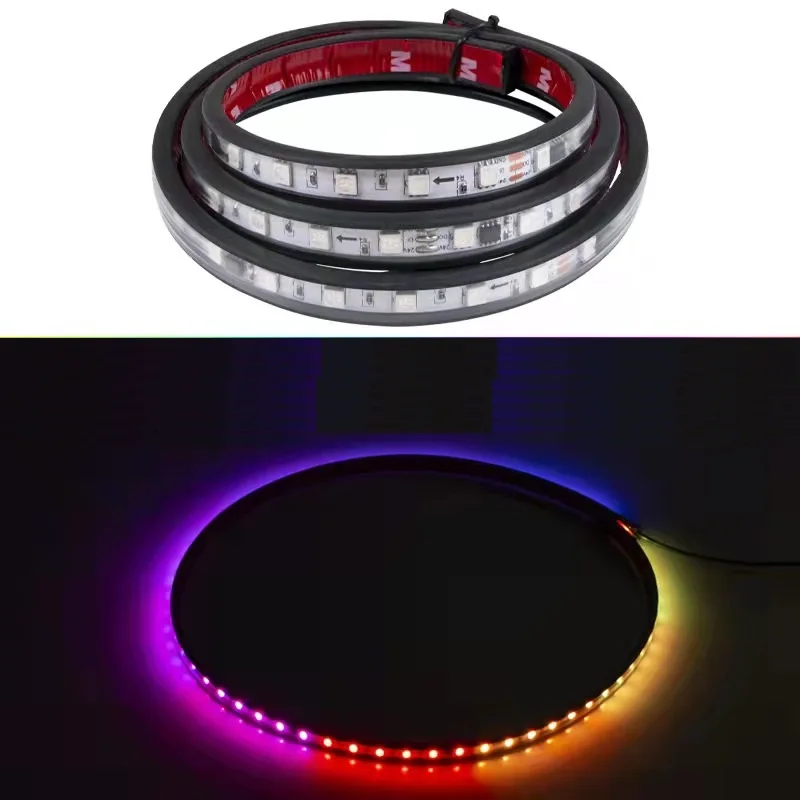 EURS 24V truck 12V led lights for cars colorful running water marquee lamp net flow lights decorative light strip